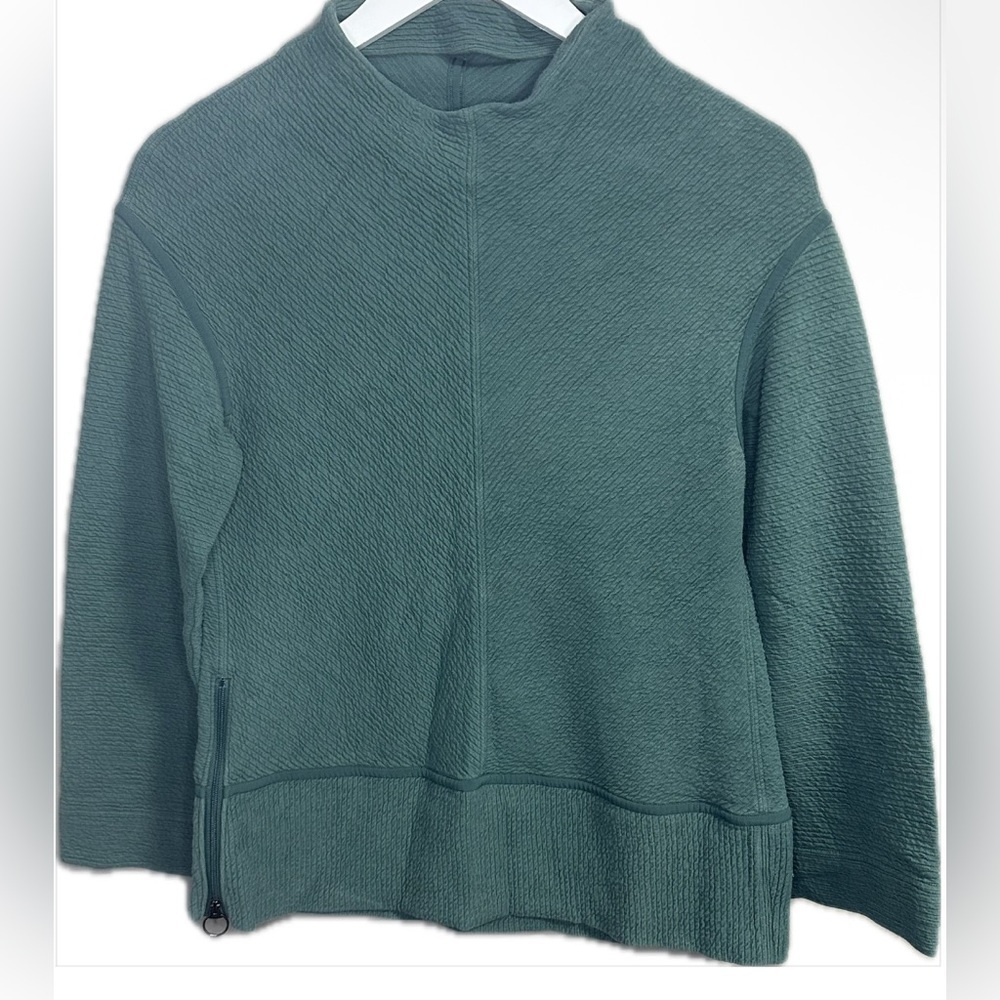 Lululemon On Repeat Mock Neck in Smoke Green Size 8 - Picture 4 of 7